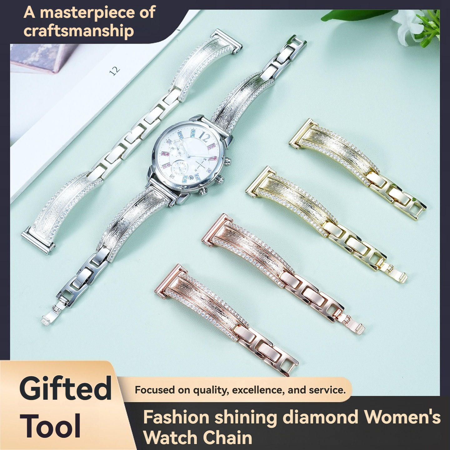 Quick Release Stainless Steel Watch Band for Casio SHEEN SHN-5010 / SHN-5012
