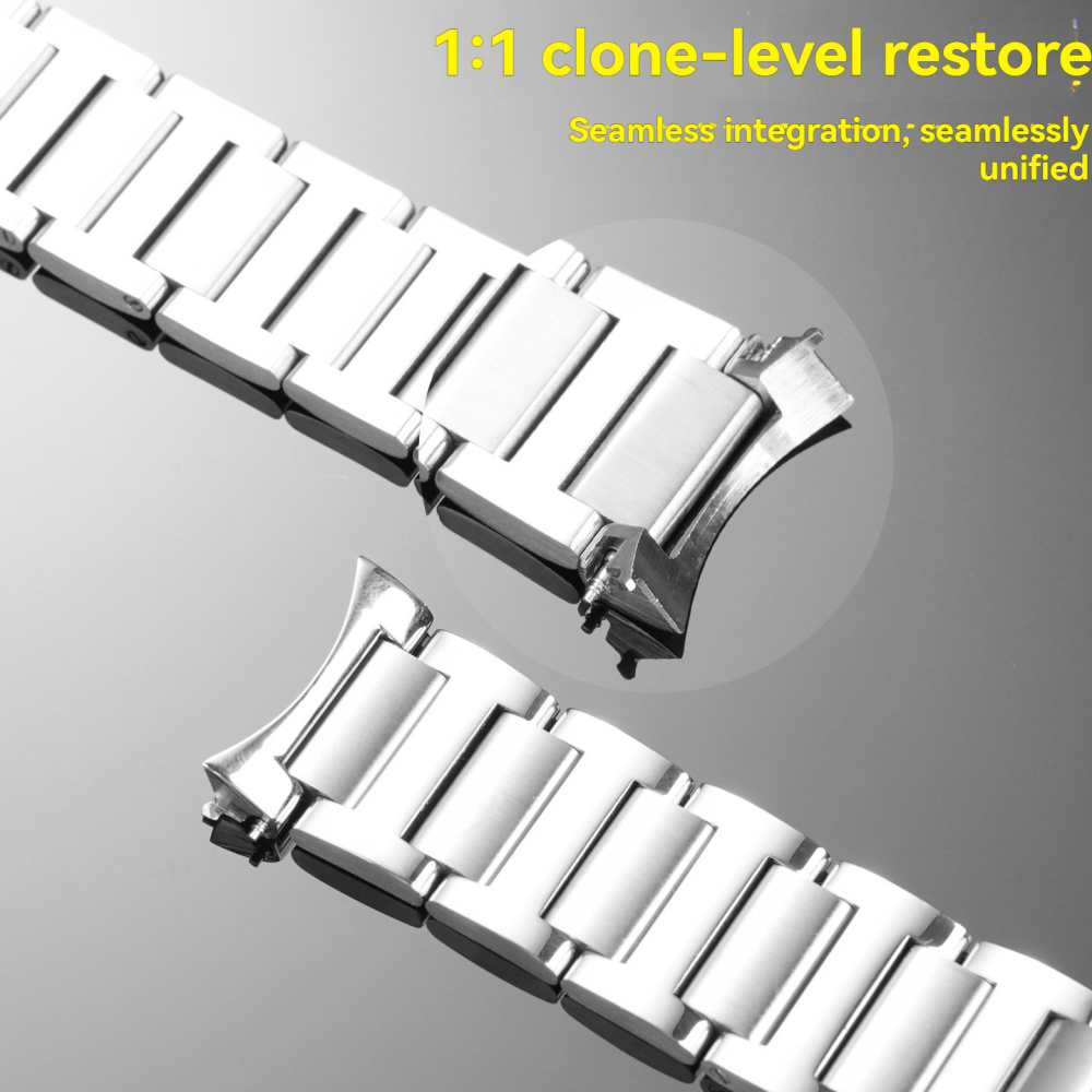 21mm Curved End Solid Stainless Steel Watch Band for Piaget Polo S