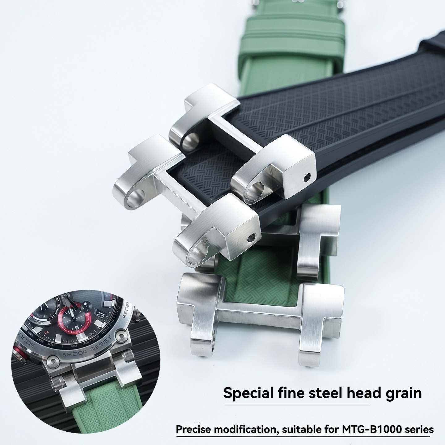 FKM Rubber Watch Band for Casio MTG-B1000