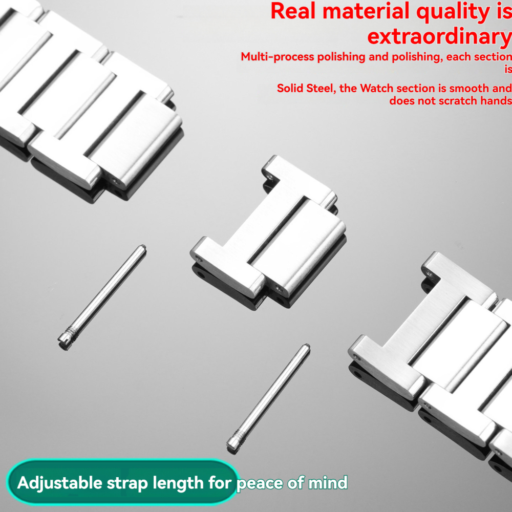 21mm Curved End Solid Stainless Steel Watch Band for Piaget Polo S