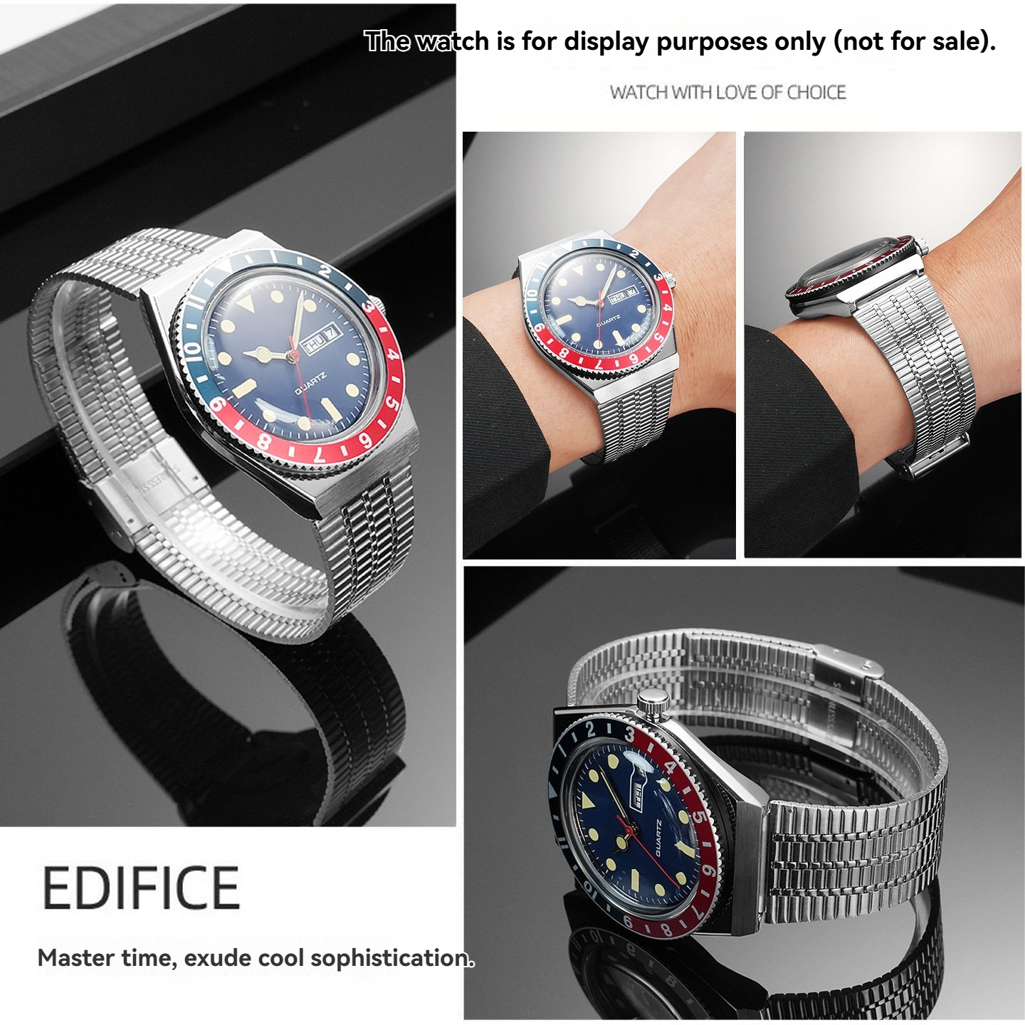 18mm Solid Stainless Steel Watch Band for Timex Q Reissue TW2T80700 / TW2U61300 / TW2U60900