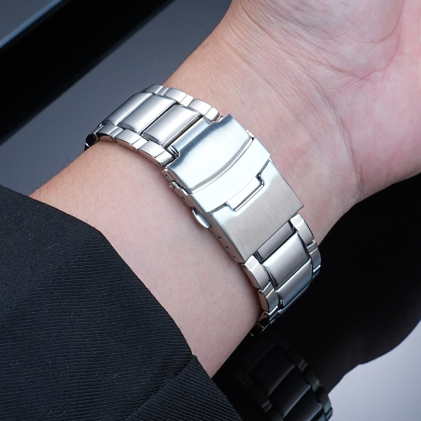 22mm Solid Stainless Steel Watch Band for Casio EDIFICE EF-563