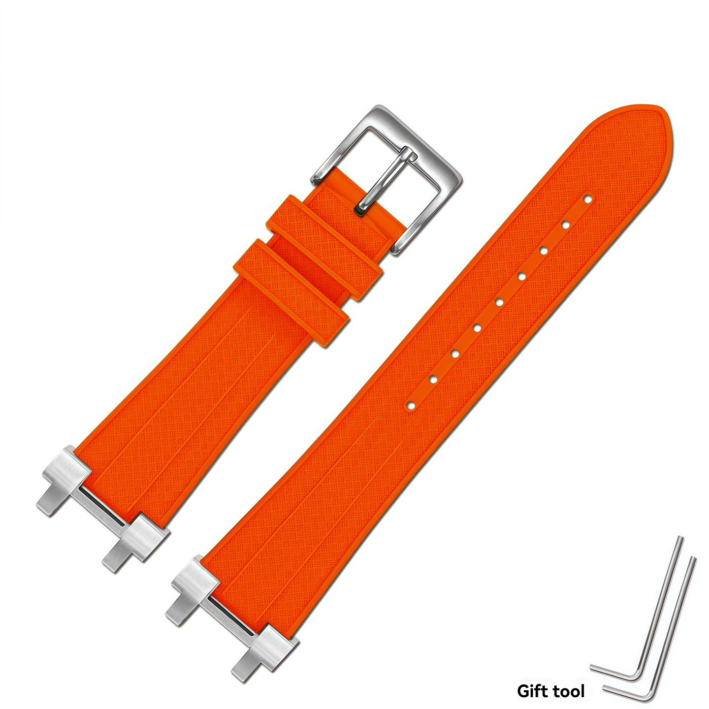 FKM Rubber Watch Band for Casio MTG-B1000