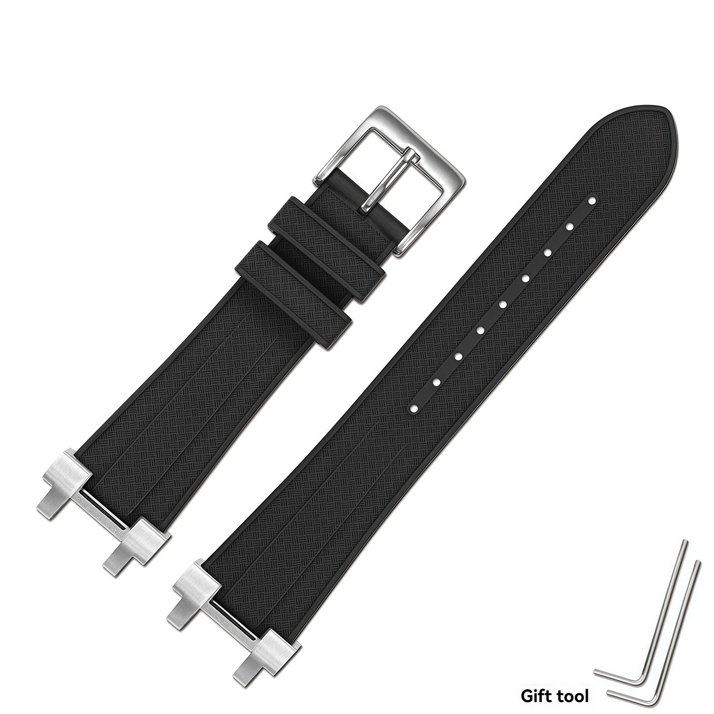 FKM Rubber Watch Band for Casio MTG-B1000