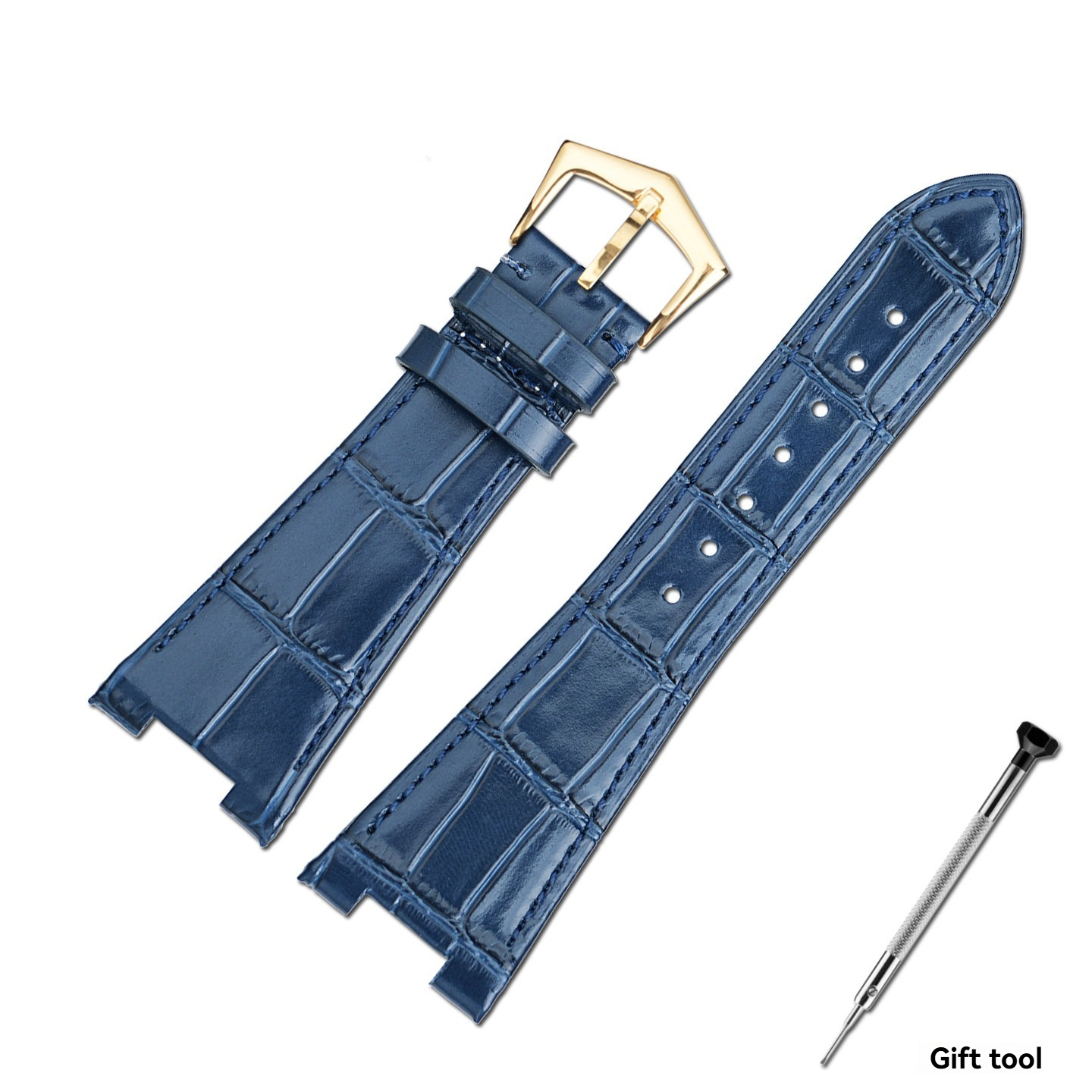 25mm Genuine Leather Watch Band for Patek Philippe Nautilus 5711 / 5712 / 5726 / 5980
