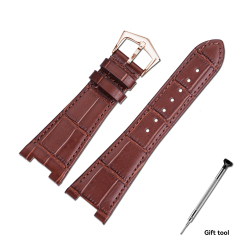 Brown‑Rose Gold Buckle‑No End Piece