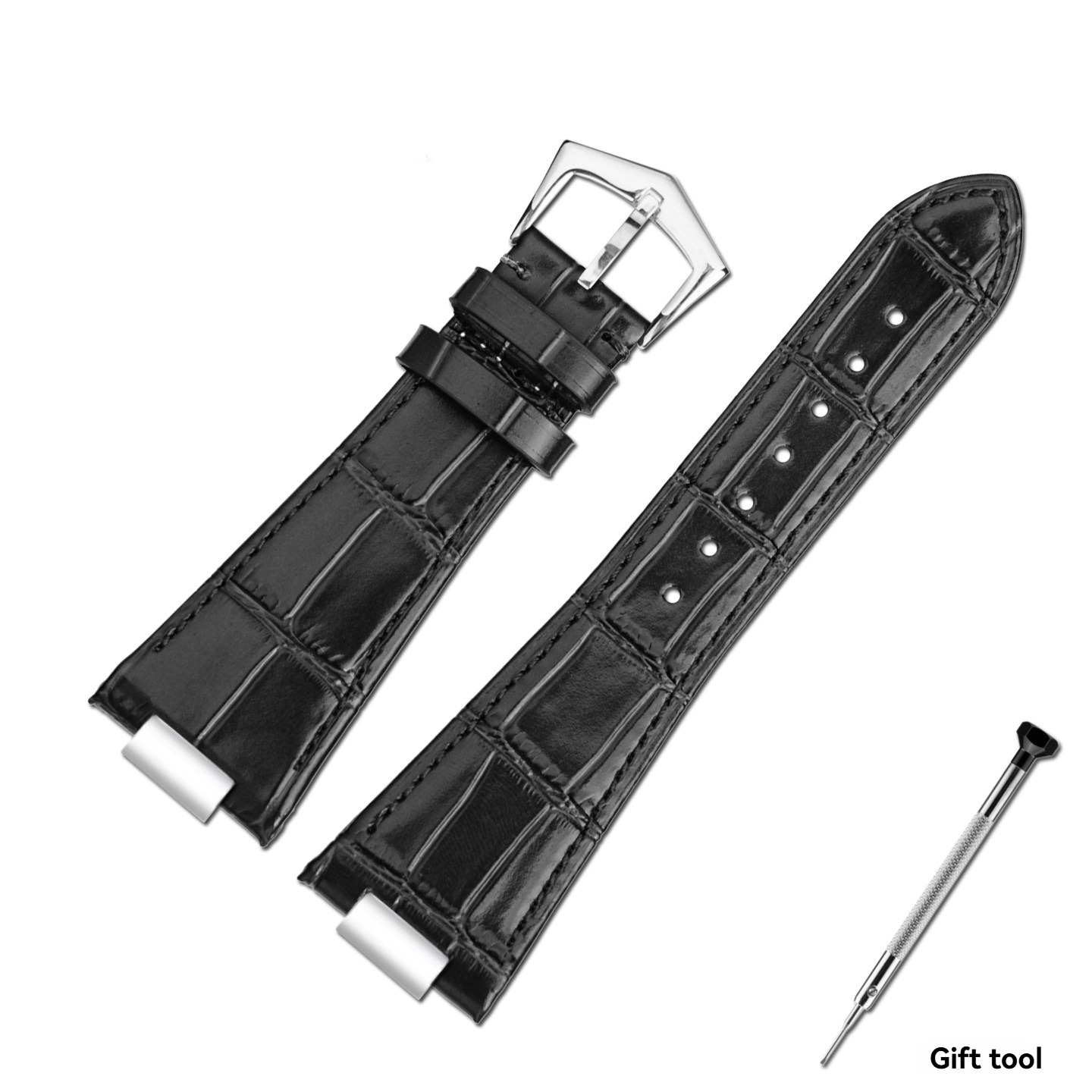 25mm Genuine Leather Watch Band for Patek Philippe Nautilus 5711 / 5712 / 5726 / 5980