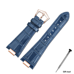 Blue‑Rose Gold Buckle‑Rose Gold End Piece