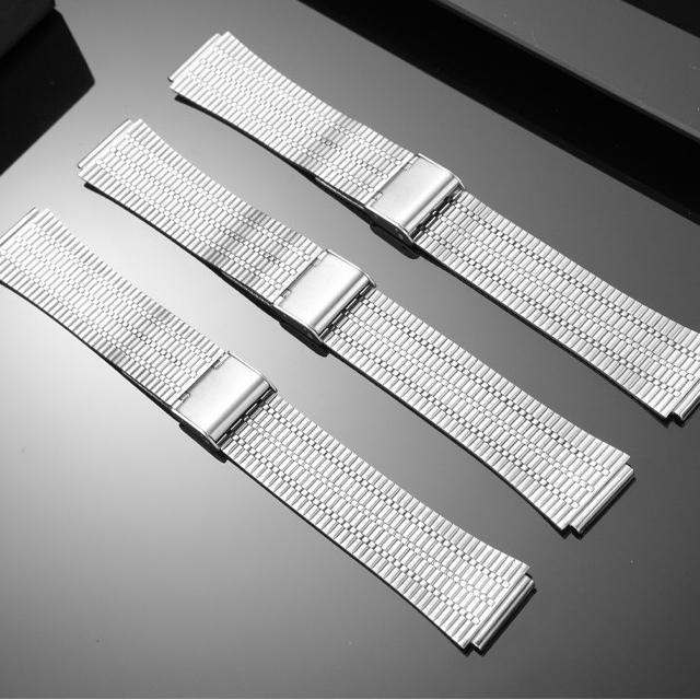18mm Solid Stainless Steel Watch Band for Timex Q Reissue TW2T80700 / TW2U61300 / TW2U60900