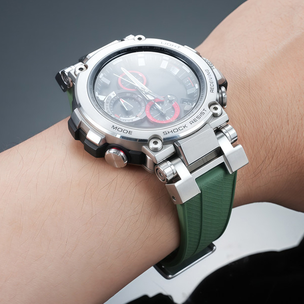 FKM Rubber Watch Band for Casio MTG-B1000