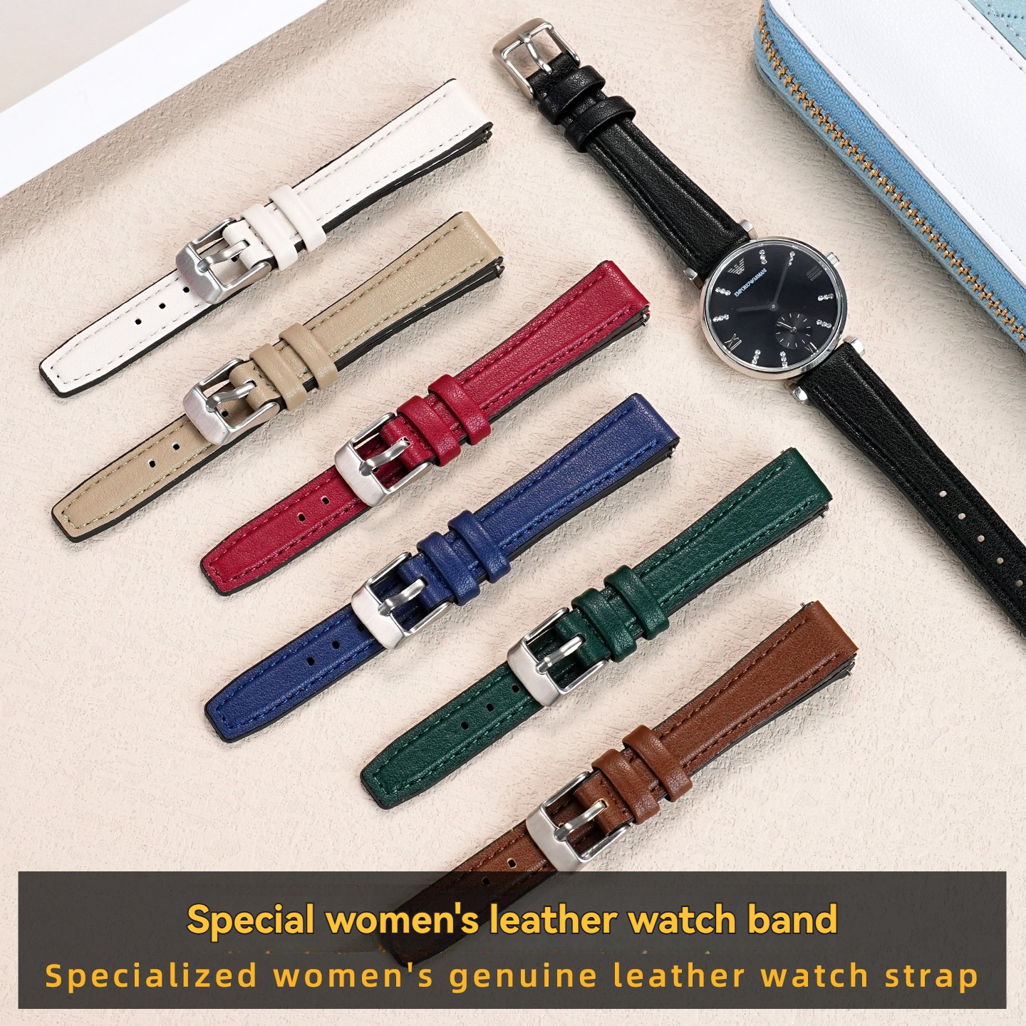 Genuine Leather Watch Band for Tissot T013 Ladies' Collection