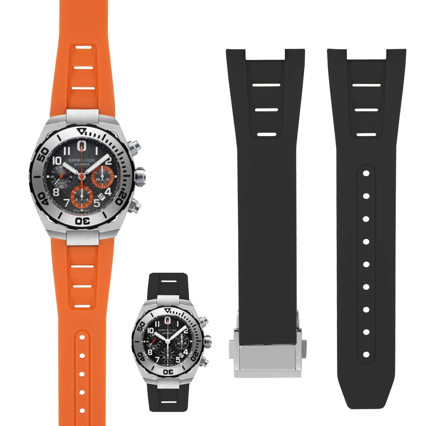 25mm Silicone Watch Band for Hamilton Khaki Navy Frogman H78716333