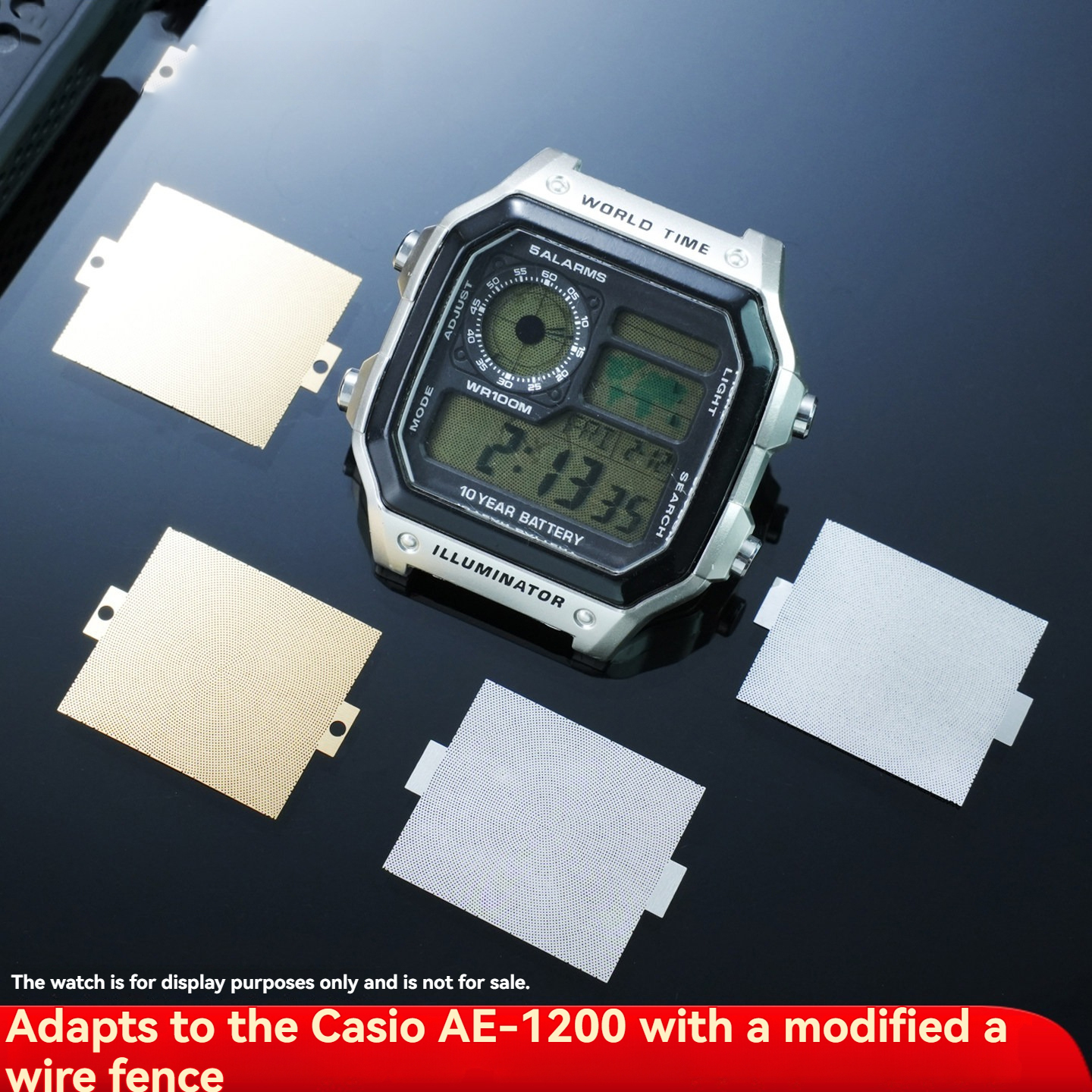 Metal Watch Dial Faceplate for Casio AE-1200 Royale
