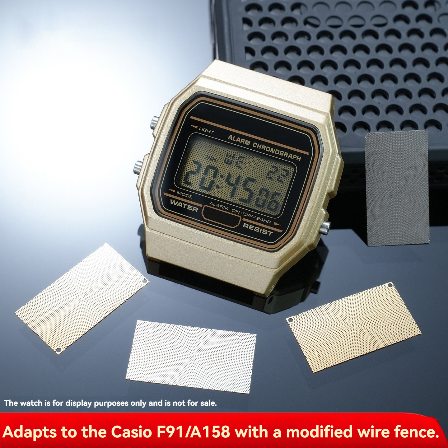 Metal Watch Faceplate for Casio F-91W / A-158 / A-168