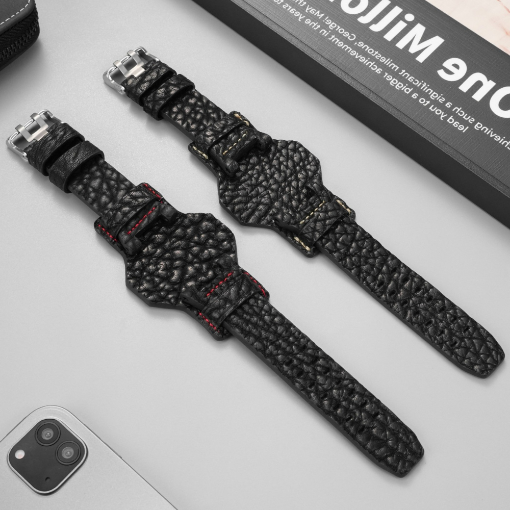 Rugged Tray Leather Watch Band with Adapter for Casio GWG-B1000-1A Mudmaster