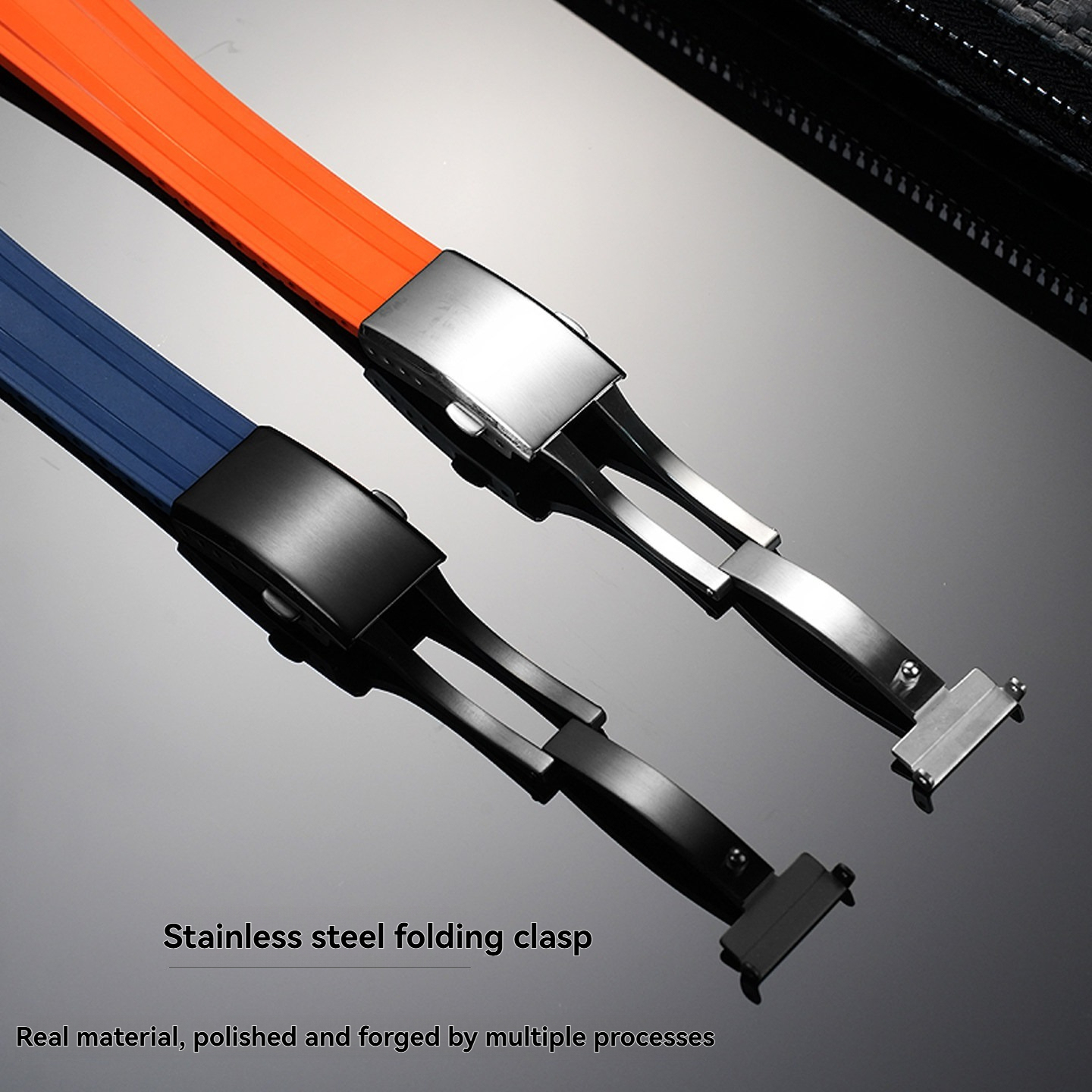 20mm Curved End FKM Rubber Watch Band for Tudor Black Bay 58 M79030N