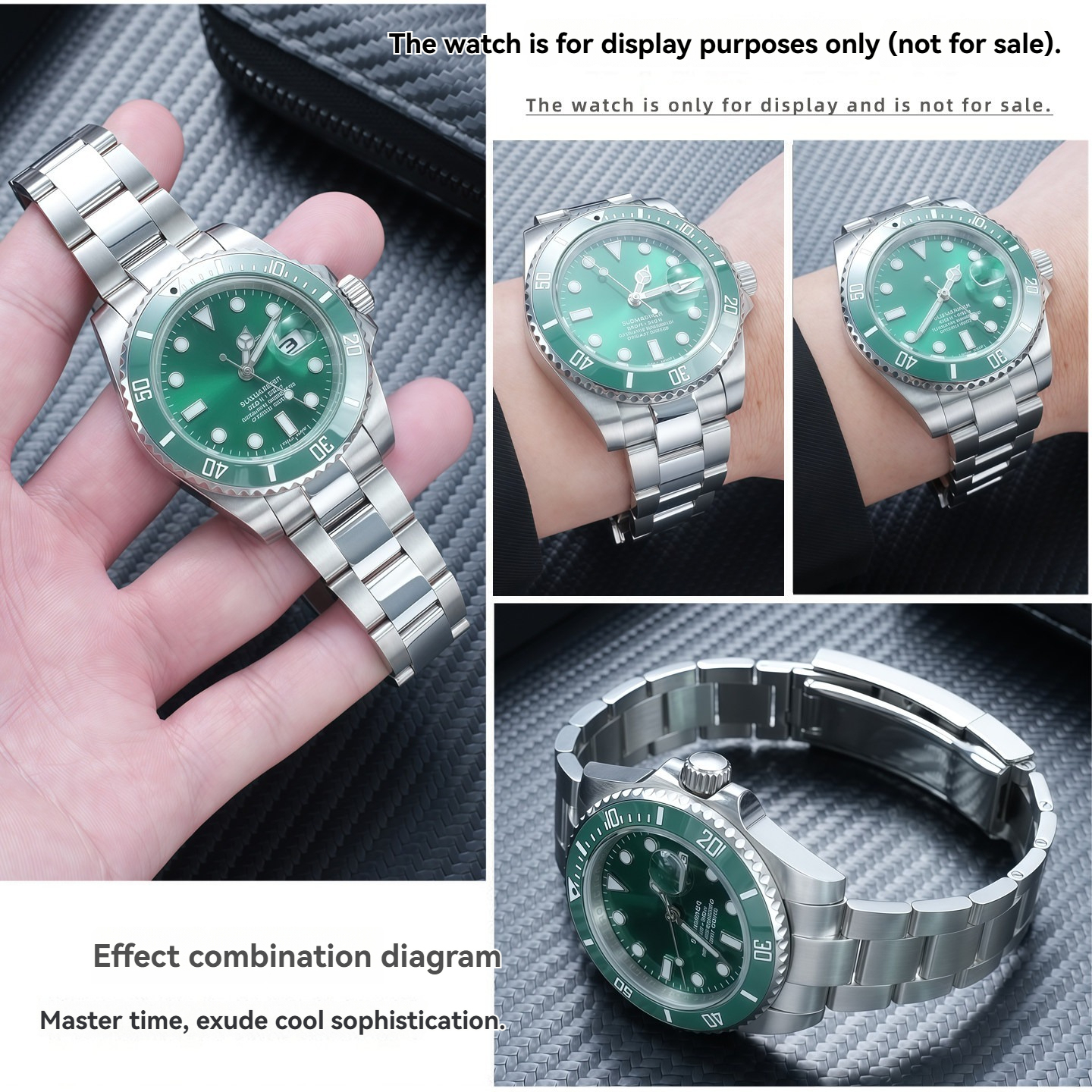 21mm Solid Curved End Stainless Steel Watch Band for Rolex Submariner / Sea-Dweller / GMT-Master II / Datejust