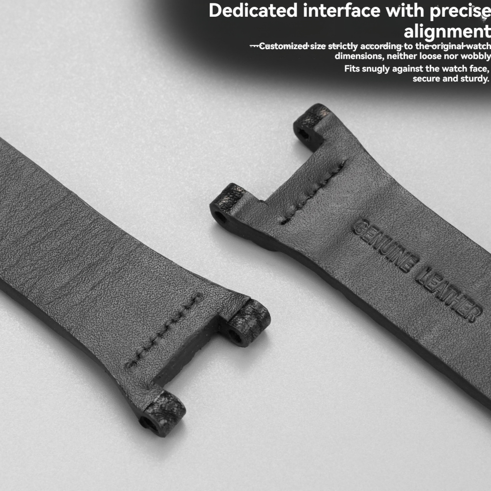 Rugged Tray Leather Watch Band with Adapter for Casio GWG-B1000-1A Mudmaster