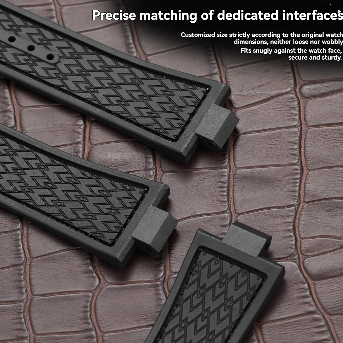 Leather & Rubber Hybrid Watch Band for Versace Sport Tech VERB00218
