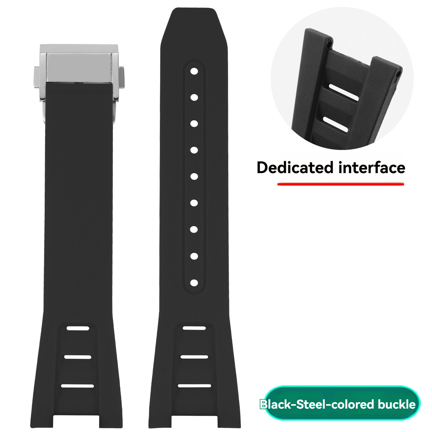 25mm Silicone Watch Band for Hamilton Khaki Navy Frogman H78716333