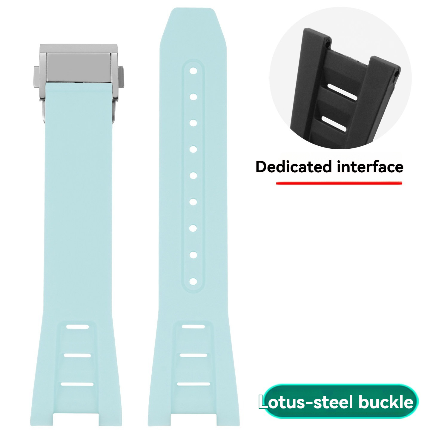 25mm Silicone Watch Band for Hamilton Khaki Navy Frogman H78716333