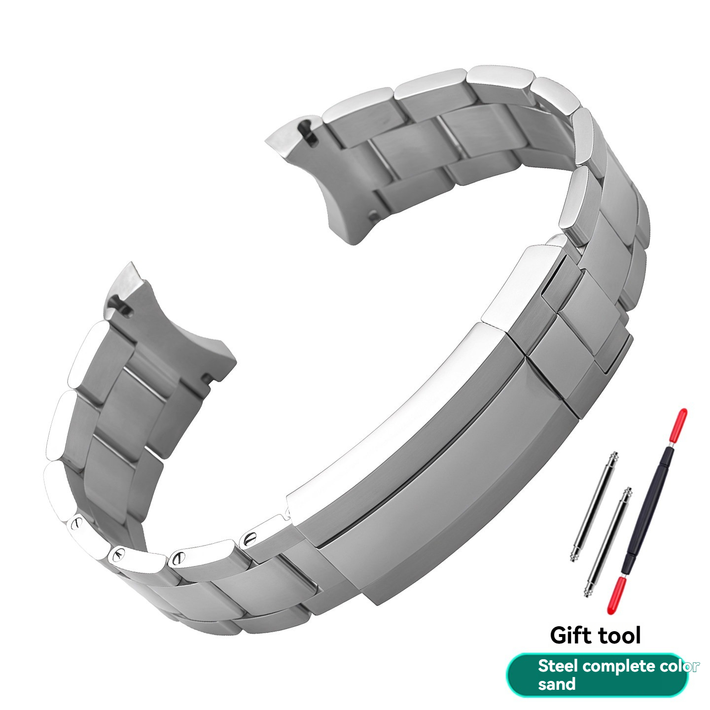 21mm Solid Curved End Stainless Steel Watch Band for Rolex Submariner / Sea-Dweller / GMT-Master II / Datejust