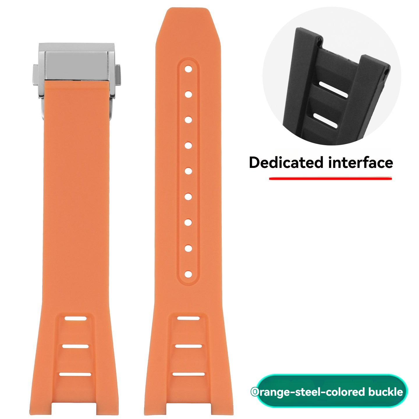 25mm Silicone Watch Band for Hamilton Khaki Navy Frogman H78716333