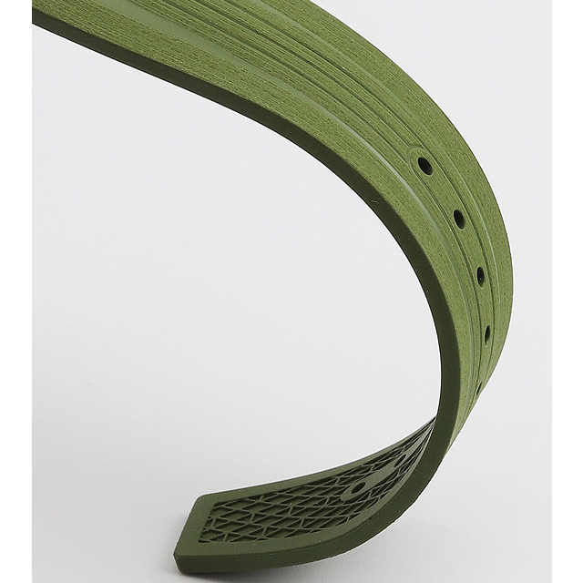 Curved End FKM Rubber Watch Band for Longines Conquest GMT L3.890