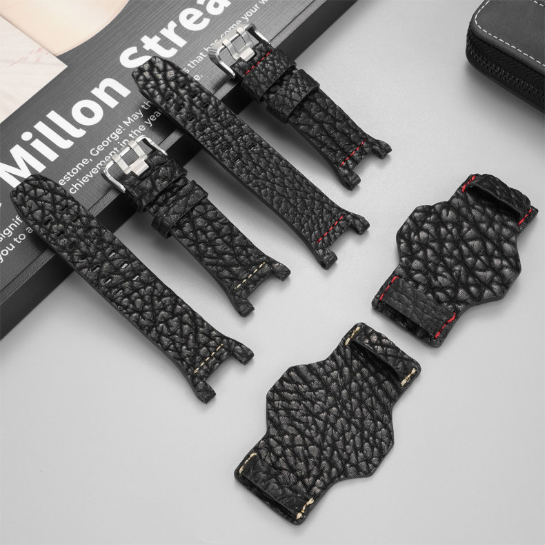 Rugged Tray Leather Watch Band with Adapter for Casio GWG-B1000-1A Mudmaster