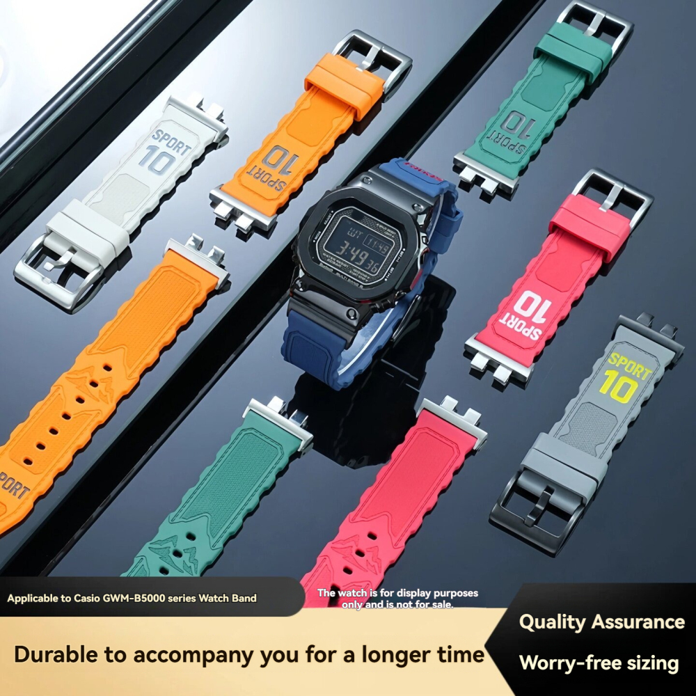 FKM Rubber Watch Band for Casio GMW-B5000