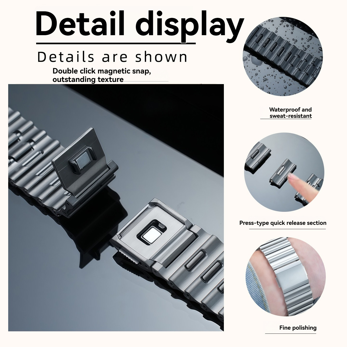 22mm Stainless Steel Watch Band for Huawei GT4 / GT5 / GT6 46mm & Ultimate