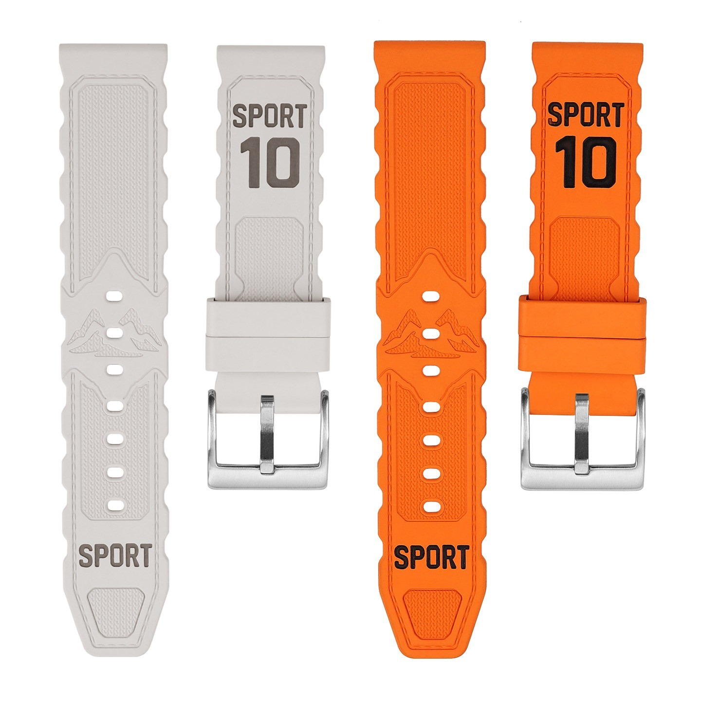 20/22mm Universal FKM Rubber Watch Band for Casio / Huawei / Longines / Seiko