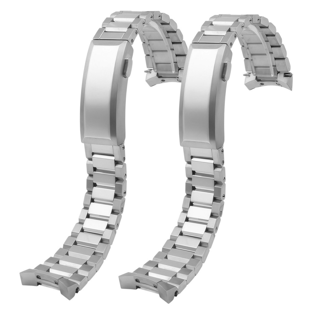 21mm Curved End Solid Stainless Steel Watch Band for Omega Seamaster Planet Ocean 600M 42mm