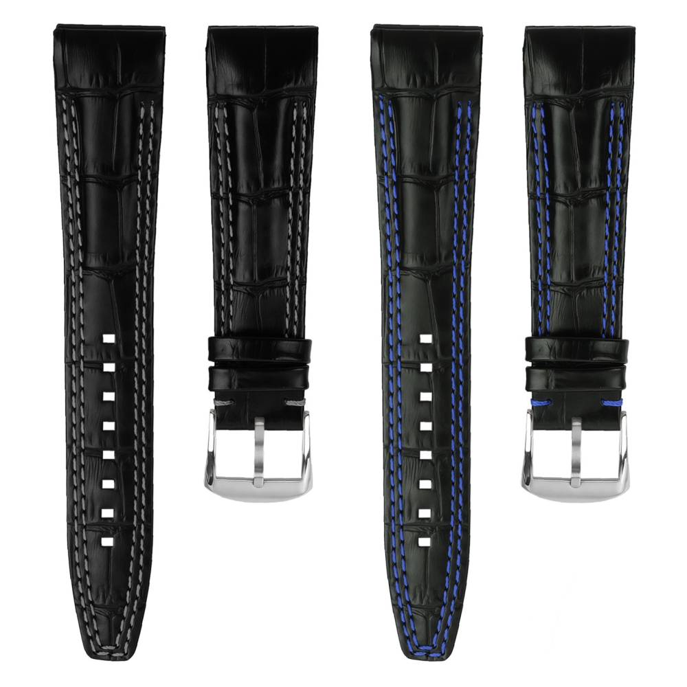 22mm Genuine Leather Watch Band for Seiko Velatura SNAF39P2 / SNAF60P2