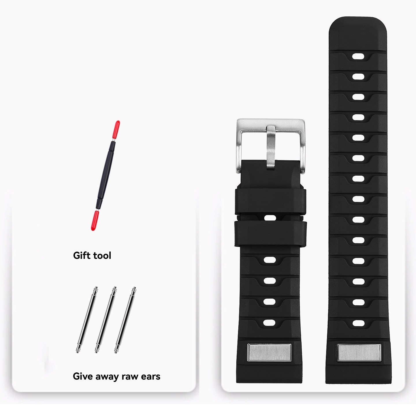 22/20mm FKM Rubber Watch Band for TAG Heuer Formula 1 CAZ1010