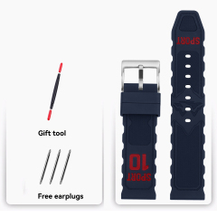 Blue‑Red Print Silver