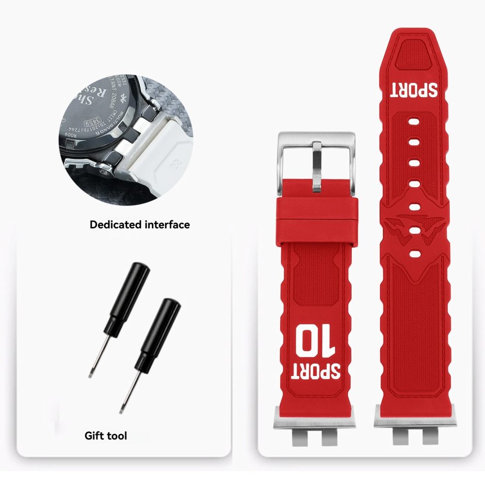 FKM Rubber Watch Band for Casio GMW-B5000