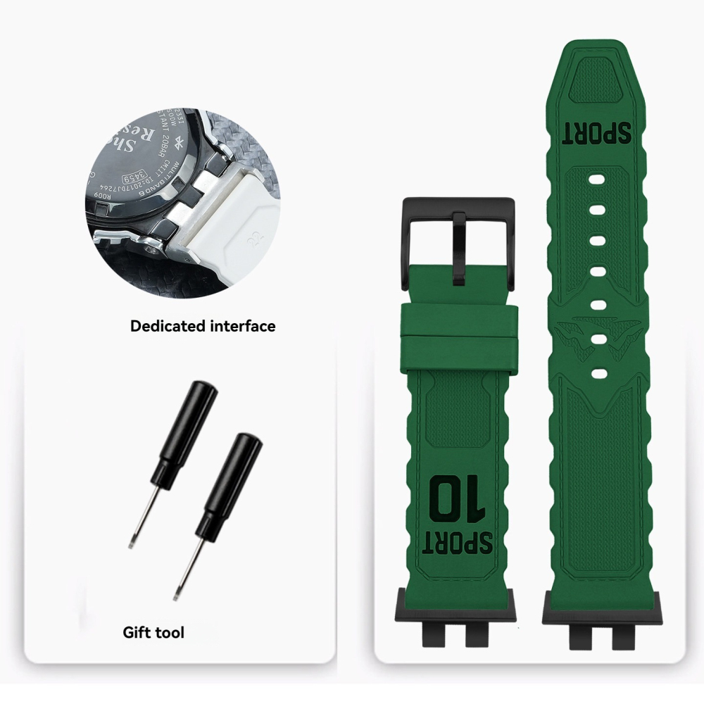 FKM Rubber Watch Band for Casio GMW-B5000
