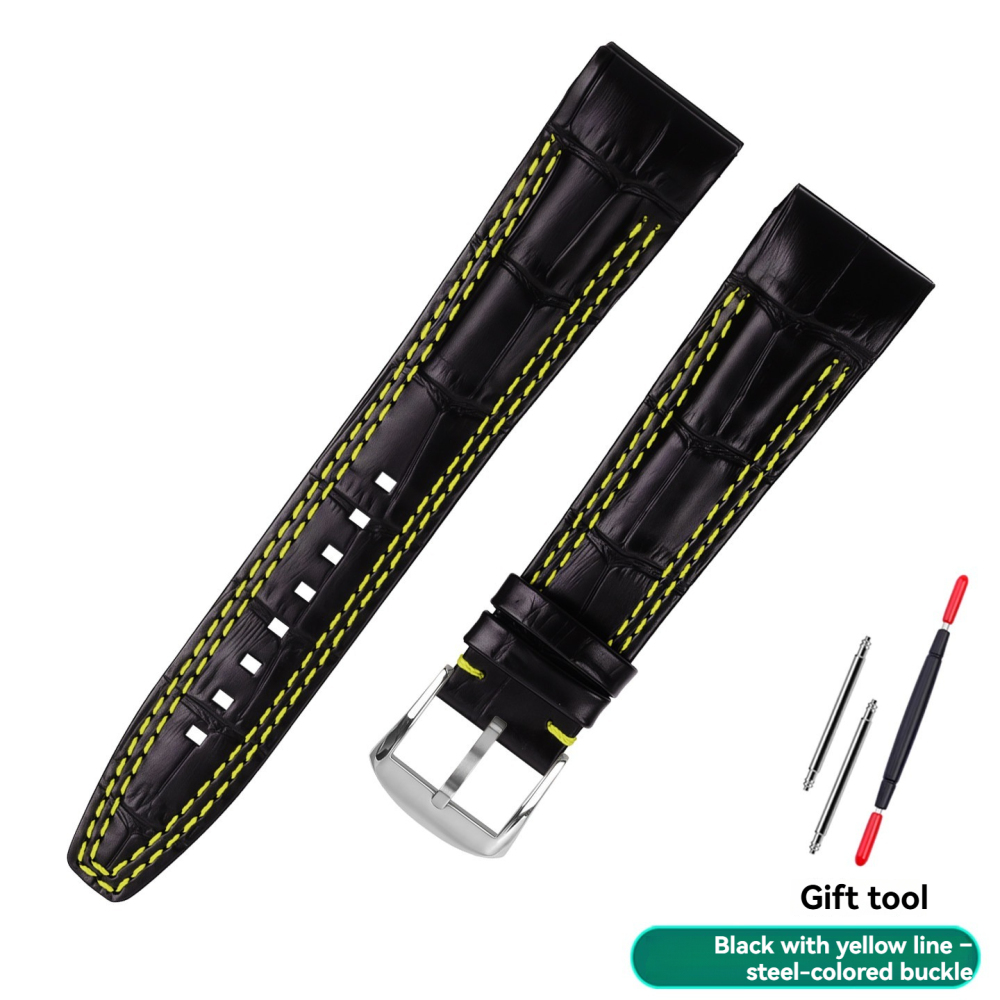 22mm Genuine Leather Watch Band for Seiko Velatura SNAF39P2 / SNAF60P2