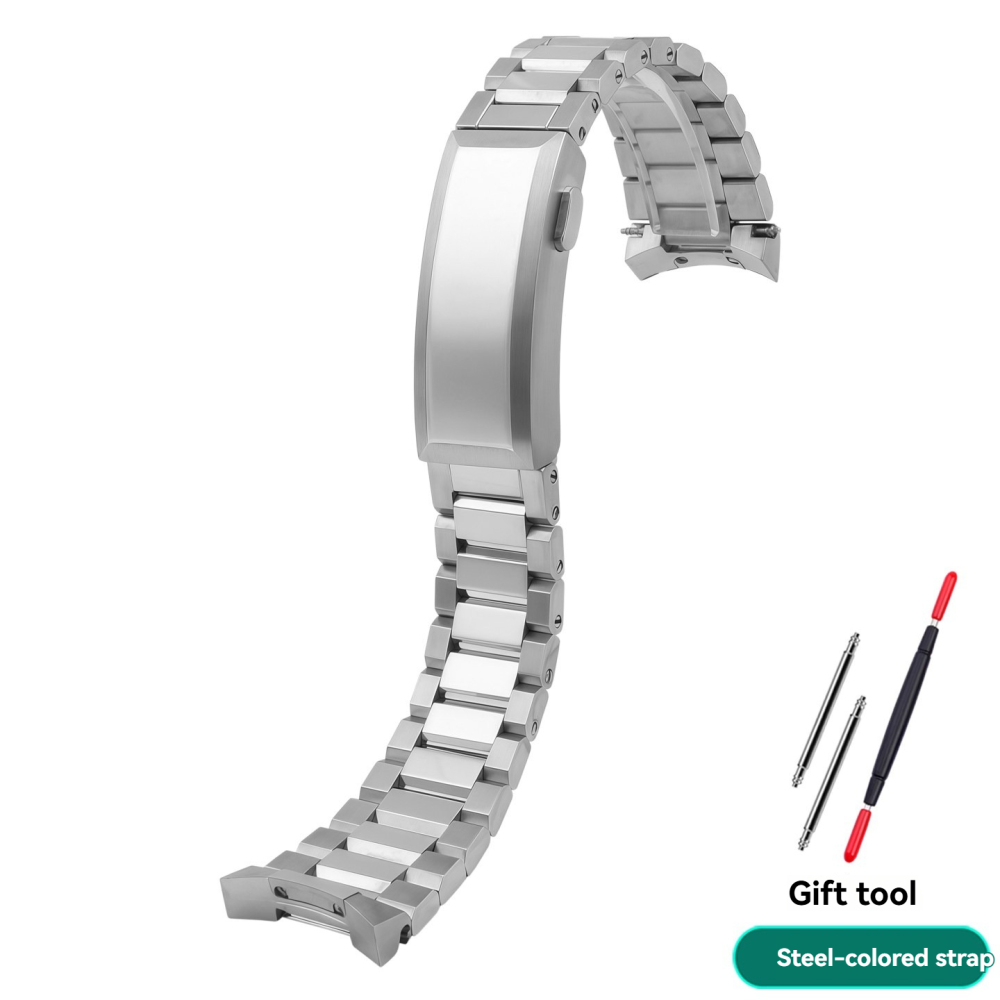 21mm Curved End Solid Stainless Steel Watch Band for Omega Seamaster Planet Ocean 600M 42mm