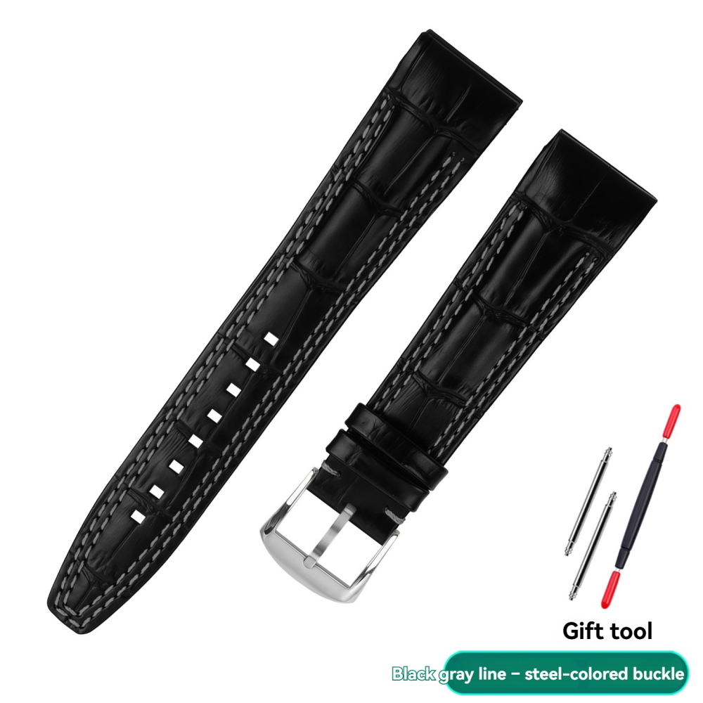 22mm Genuine Leather Watch Band for Seiko Velatura SNAF39P2 / SNAF60P2