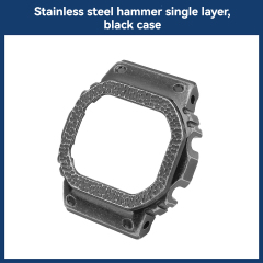 DW‑5600 Stainless Steel Single Layer Hammer Pattern Watch Case (Bezel Hammer Texture)