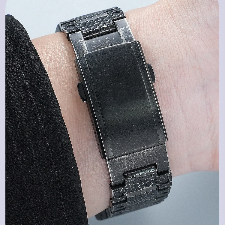 Titanium Hammered Case & Stainless Steel Band Kit for Casio G-SHOCK DW5600 / GMW-B5000 / GA-2100