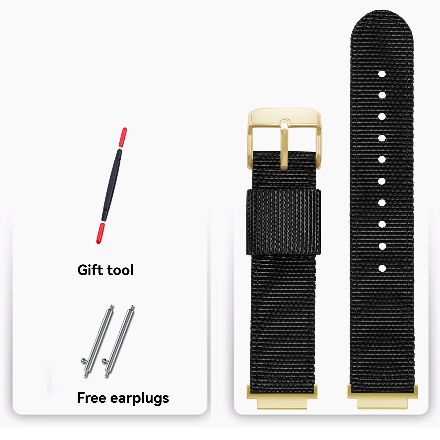 18mm Nylon Canvas Watch Band for Casio AE-1200 / AE-1300 / AE-1500