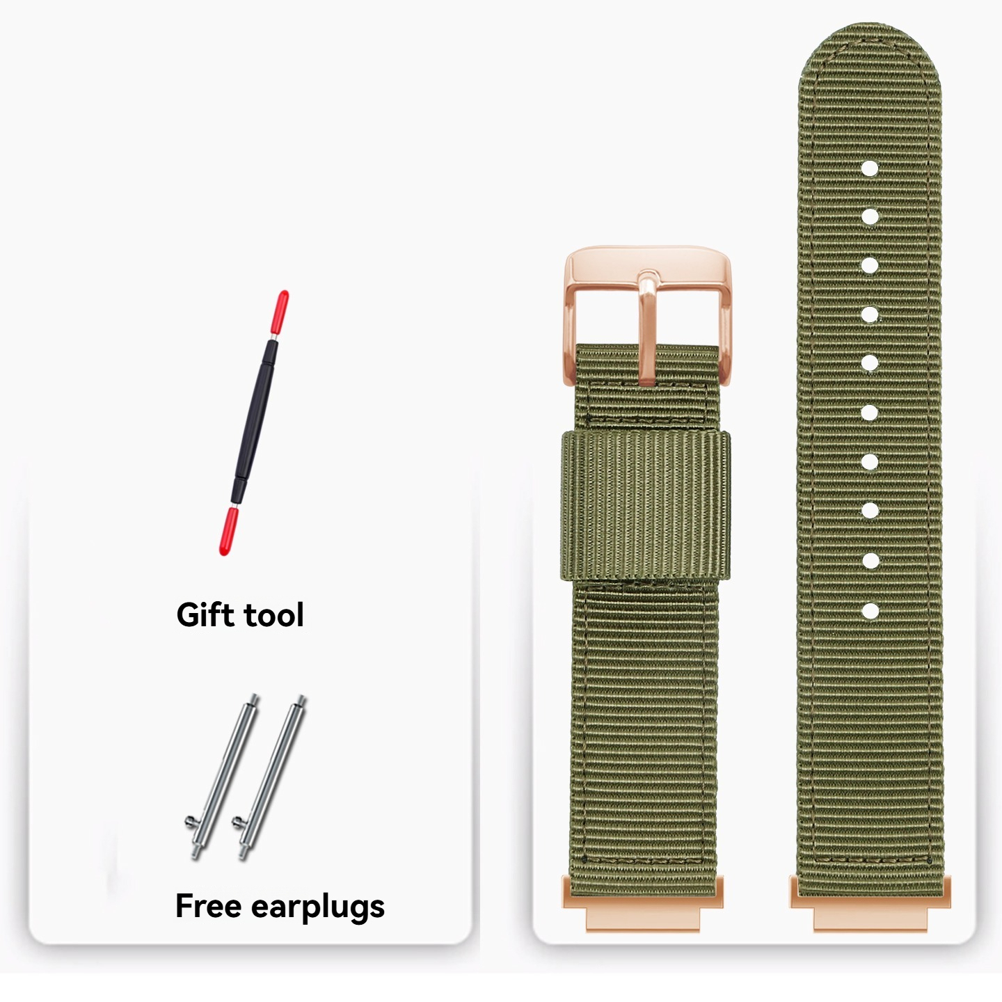 18mm Nylon Canvas Watch Band for Casio AE-1200 / AE-1300 / AE-1500