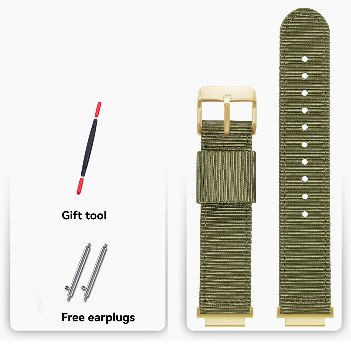 18mm Nylon Canvas Watch Band for Casio AE-1200 / AE-1300 / AE-1500