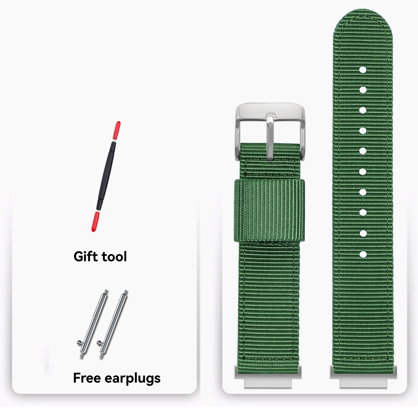18mm Nylon Canvas Watch Band for Casio AE-1200 / AE-1300 / AE-1500
