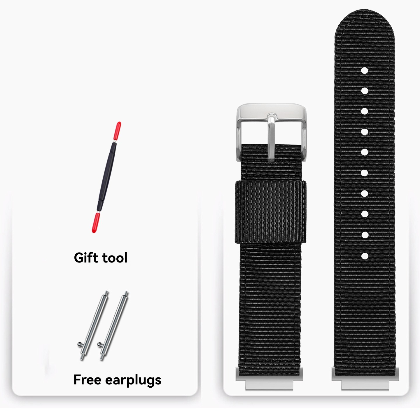 18mm Nylon Canvas Watch Band for Casio AE-1200 / AE-1300 / AE-1500