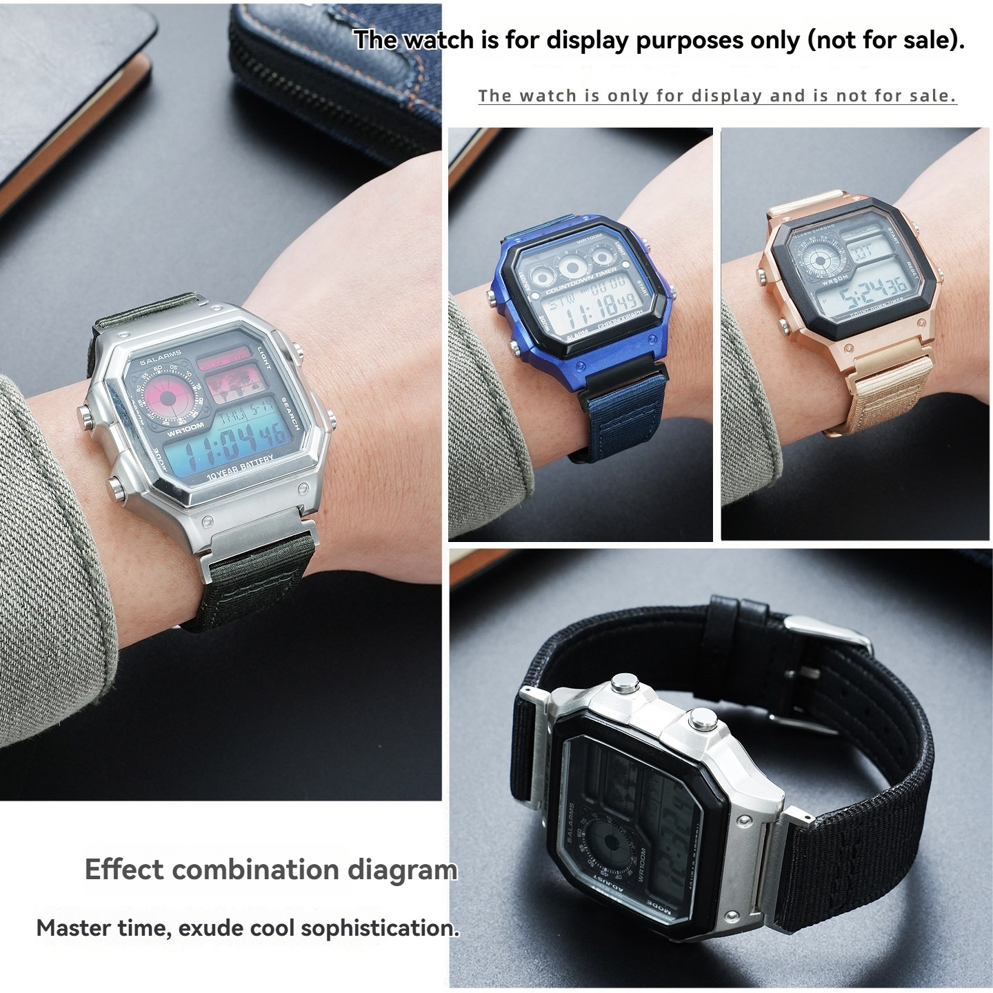 18mm Nylon Canvas Watch Band for Casio AE-1200 / AE-1300 / AE-1500 / A158 / A168
