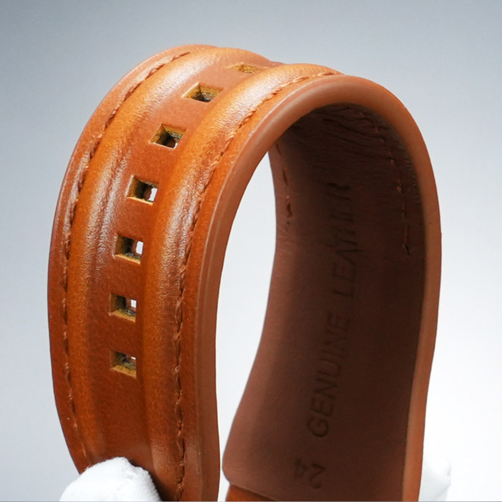 22/24mm Vintage Genuine Leather Watch Band for Diesel / Breitling / Casio PRO TREK